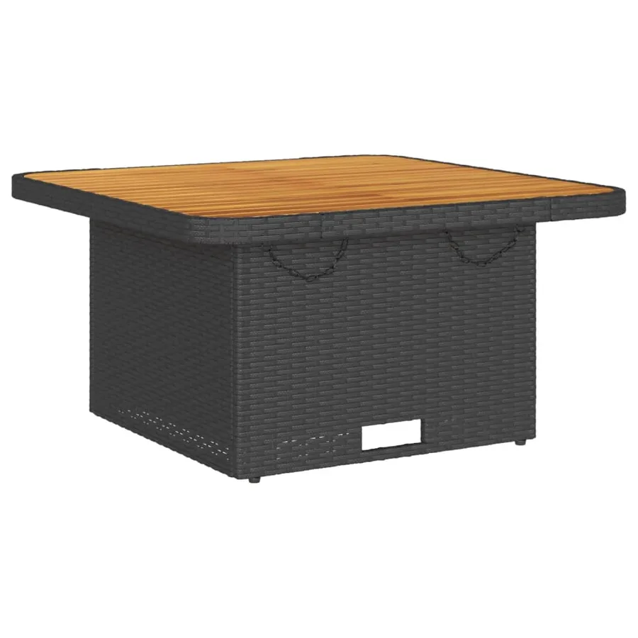 Salon de jardin 3 pcs avec coussins Noir Résine tressée - 5