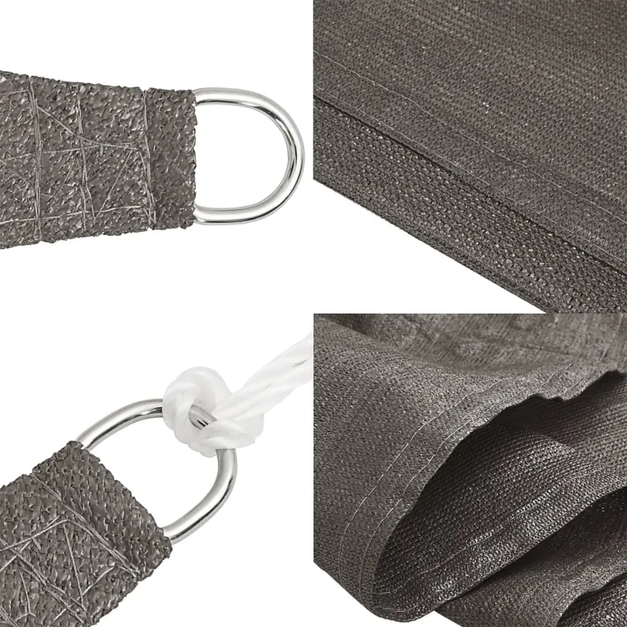 Voile d'ombrage 160 g/m² Anthracite 2,5x3 m PEHD - 7