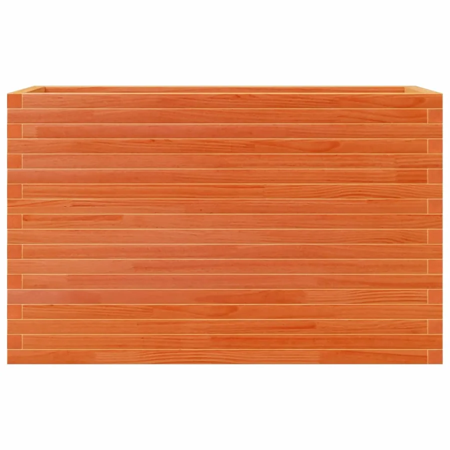 Jardinière cire marron 110x40x68,5 cm bois de pin massif - 5