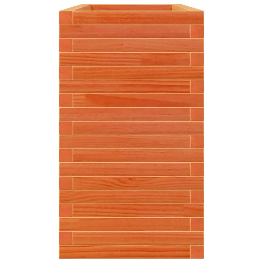 Jardinière cire marron 110x40x68,5 cm bois de pin massif - 6