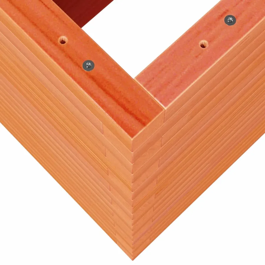 Jardinière cire marron 110x40x68,5 cm bois de pin massif - 8