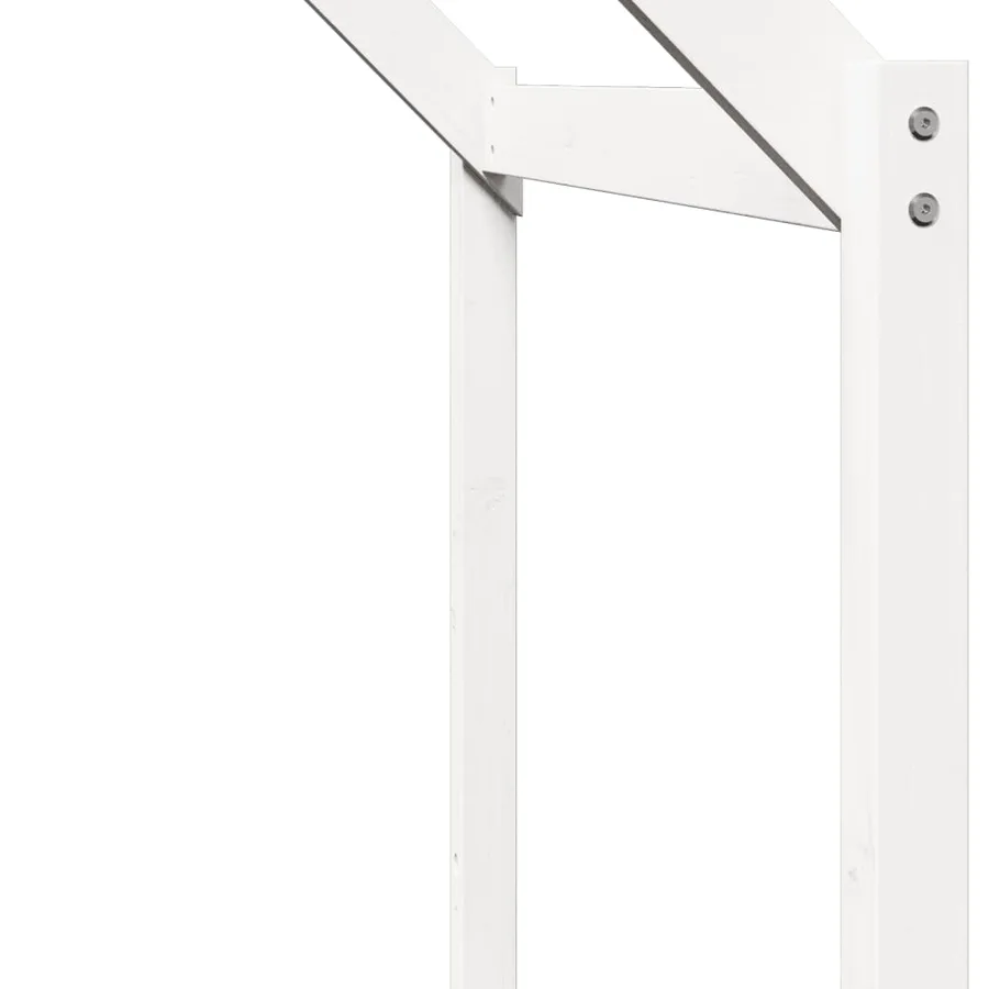 Lit superposé sans matelas blanc 90x200 cm bois de pin massif - 10
