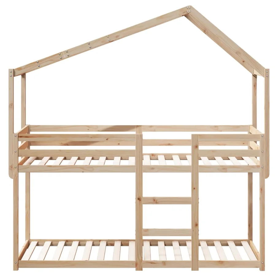 Lit superposé sans matelas 75x190 cm bois de pin massif - 4