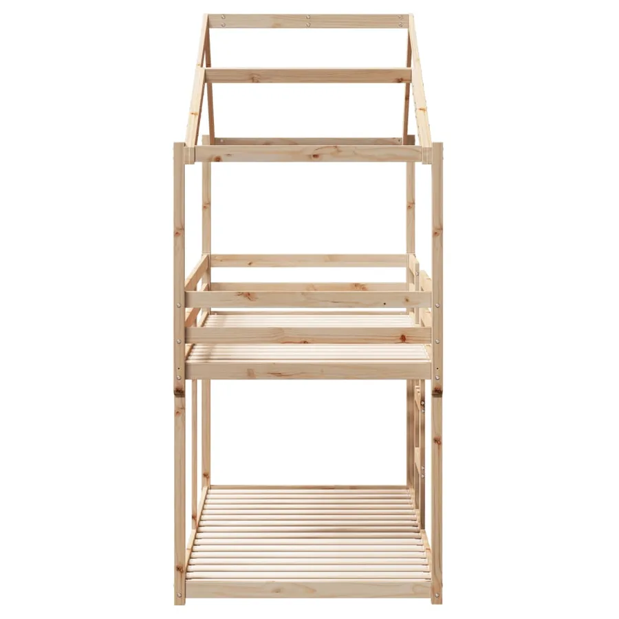 Lit superposé sans matelas 75x190 cm bois de pin massif - 7
