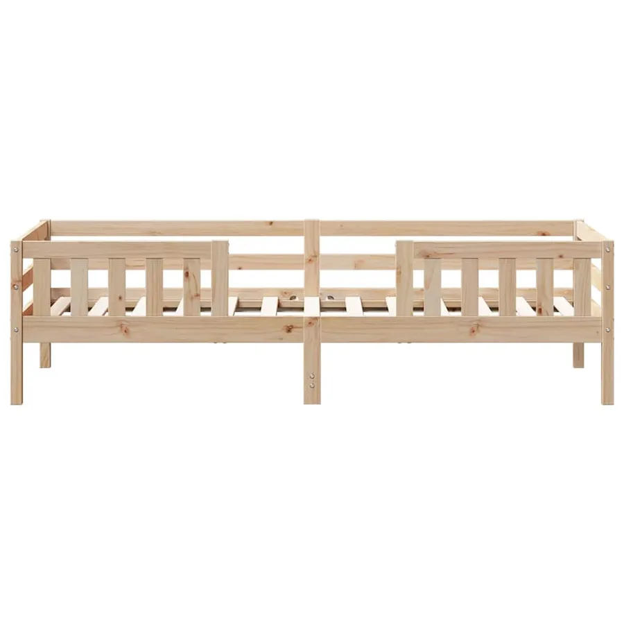 Cadre de lit sans matelas 90x200 cm bois de pin massif - 4