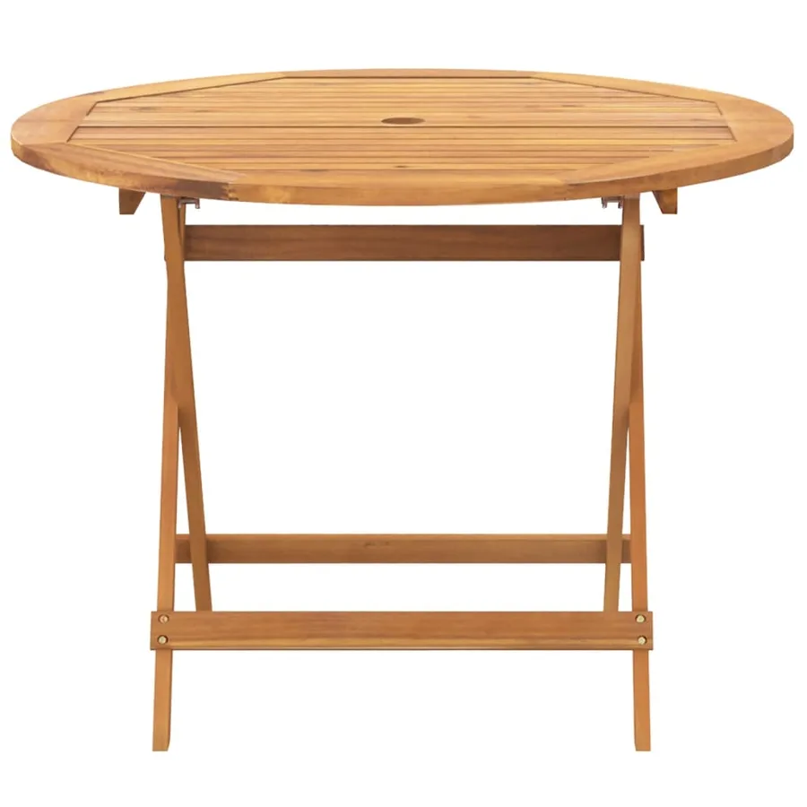 Ensemble à manger de jardin 5 pcs blanc crème tissu bois massif - 5