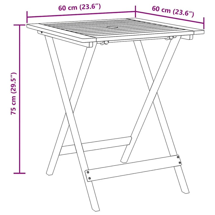 Ensemble de bistro 3 pcs blanc crème tissu et bois massif - 13