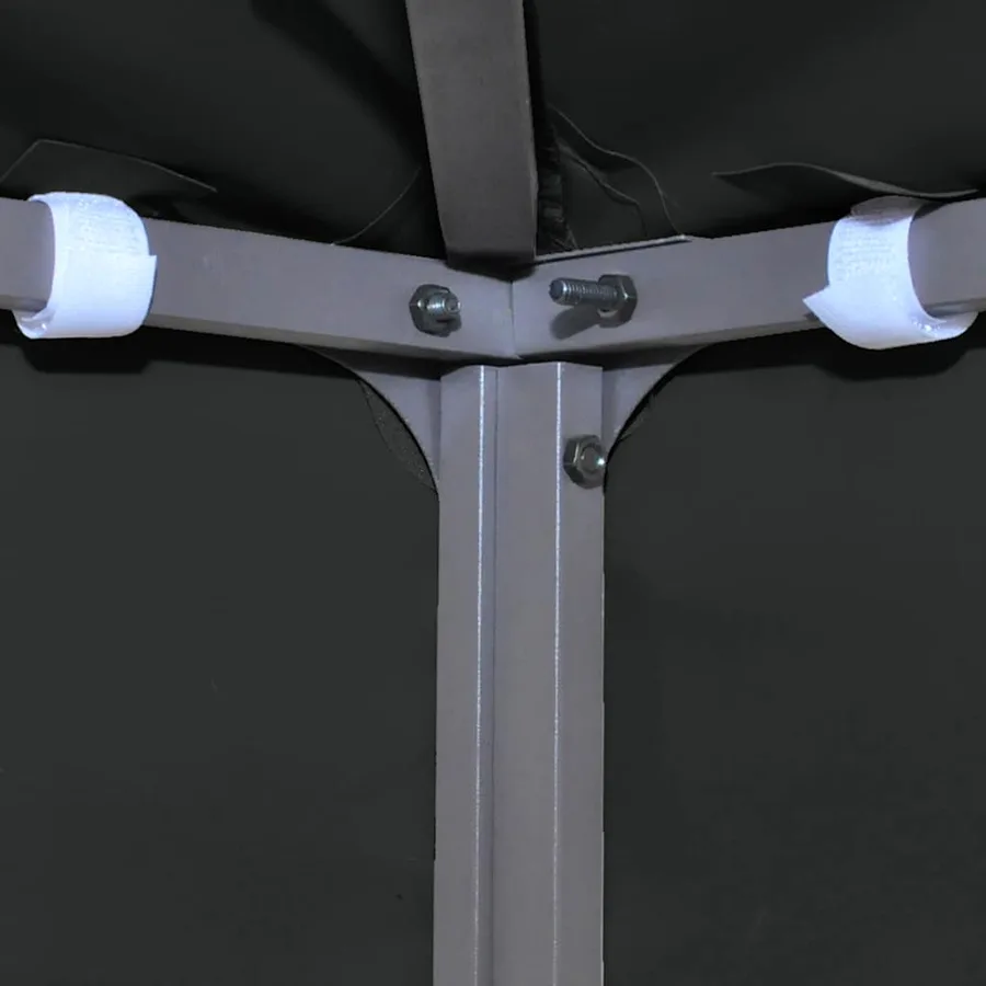 2-tier gazebo roof canopy 310 g/m² 3x3 m Black - 5