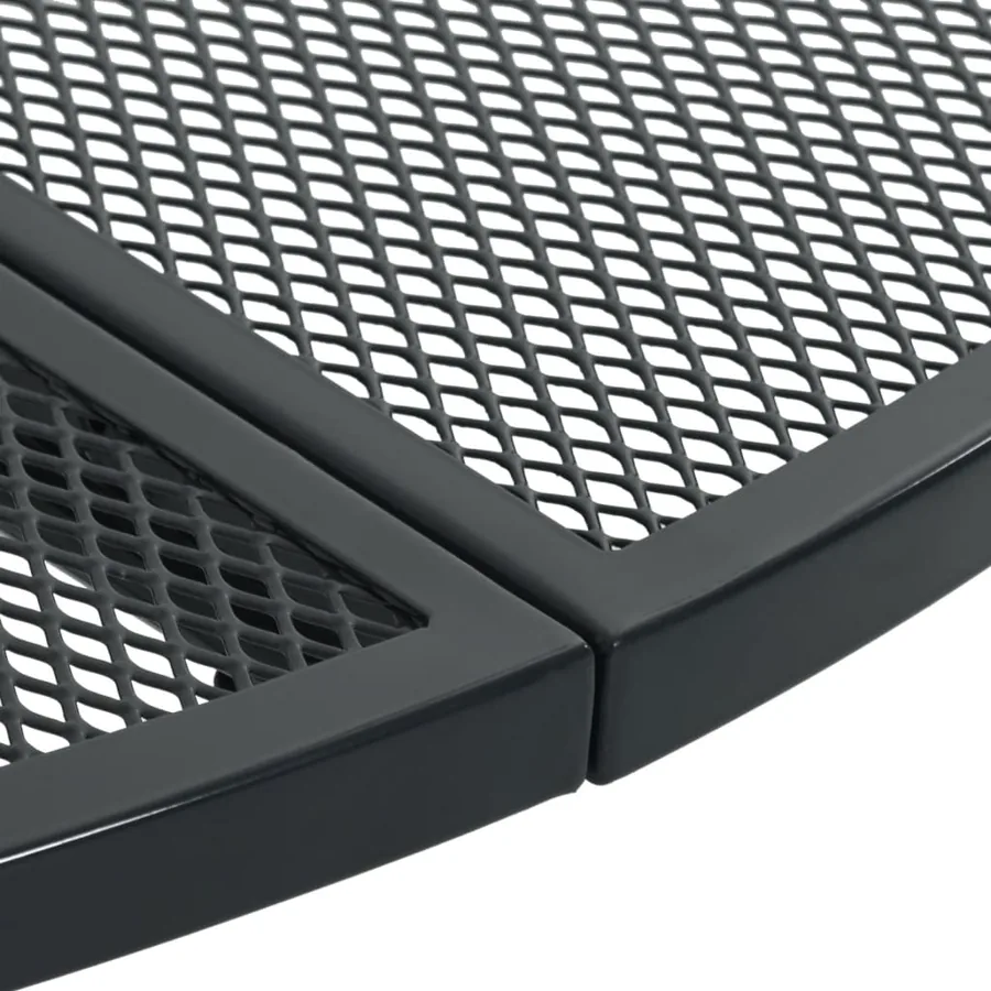 Table de patio ronde anthracite acier enduit de poudre - 5