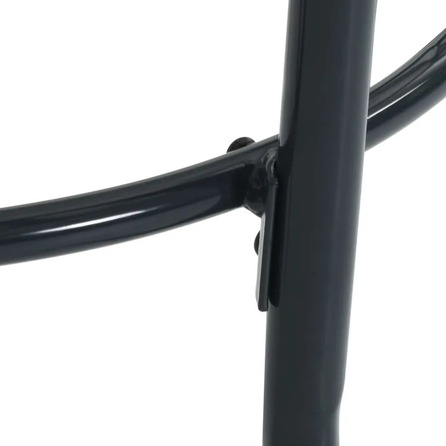 Table de patio ronde anthracite acier enduit de poudre - 6