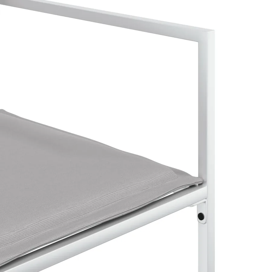 Chaises de jardin avec coussins lot de 4 blanc acier/textilène - 10