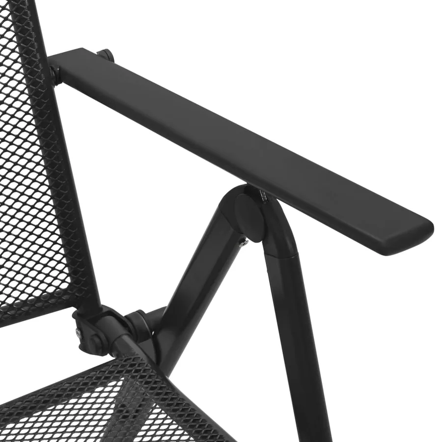 Ensemble de chaises de jardin inclinables 7 pcs anthracite - 9