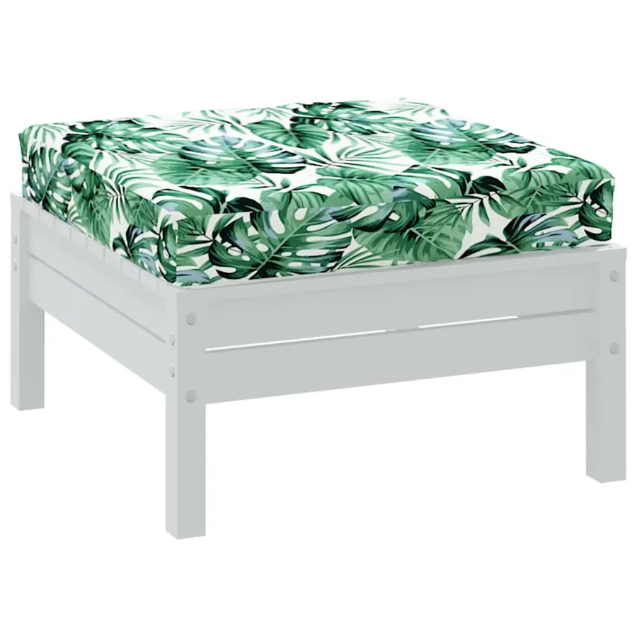 Coussin de palette à motif de feuilles 60x60x9,5 cm tissu - 3