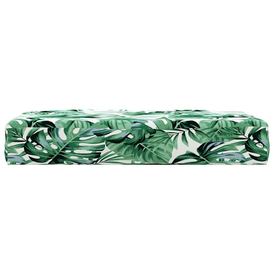 Coussin de palette à motif de feuilles 60x60x9,5 cm tissu - 4