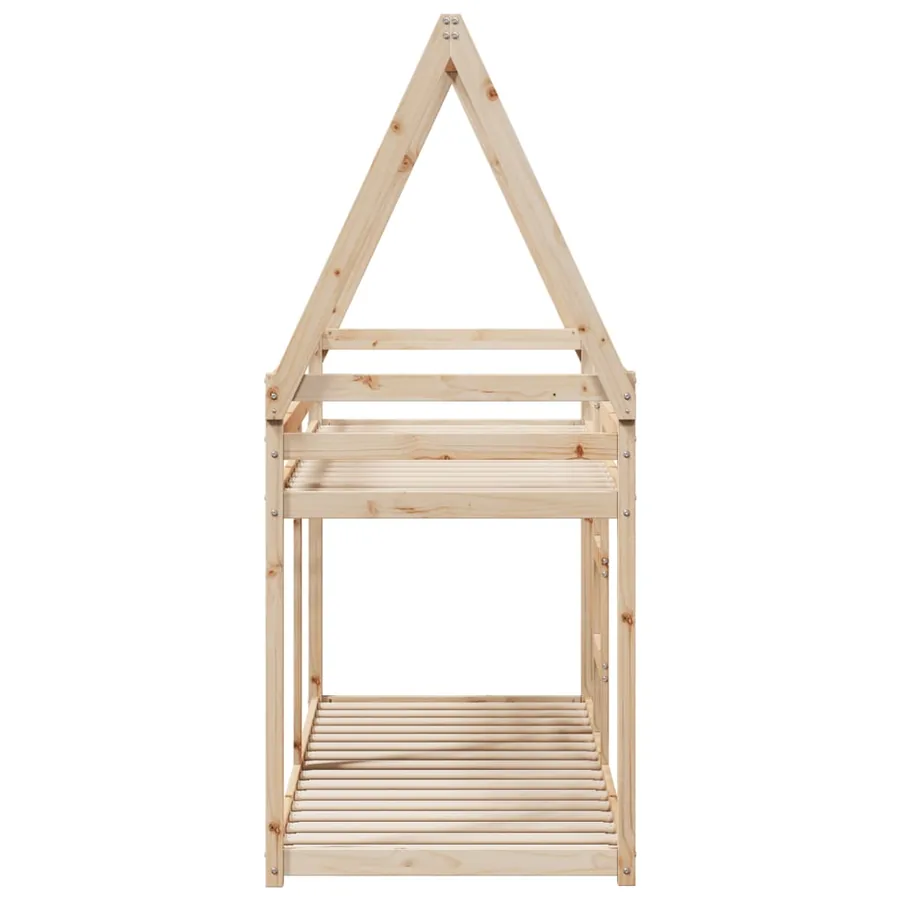 Lit superposé sans matelas 75x190 cm bois de pin massif - 5