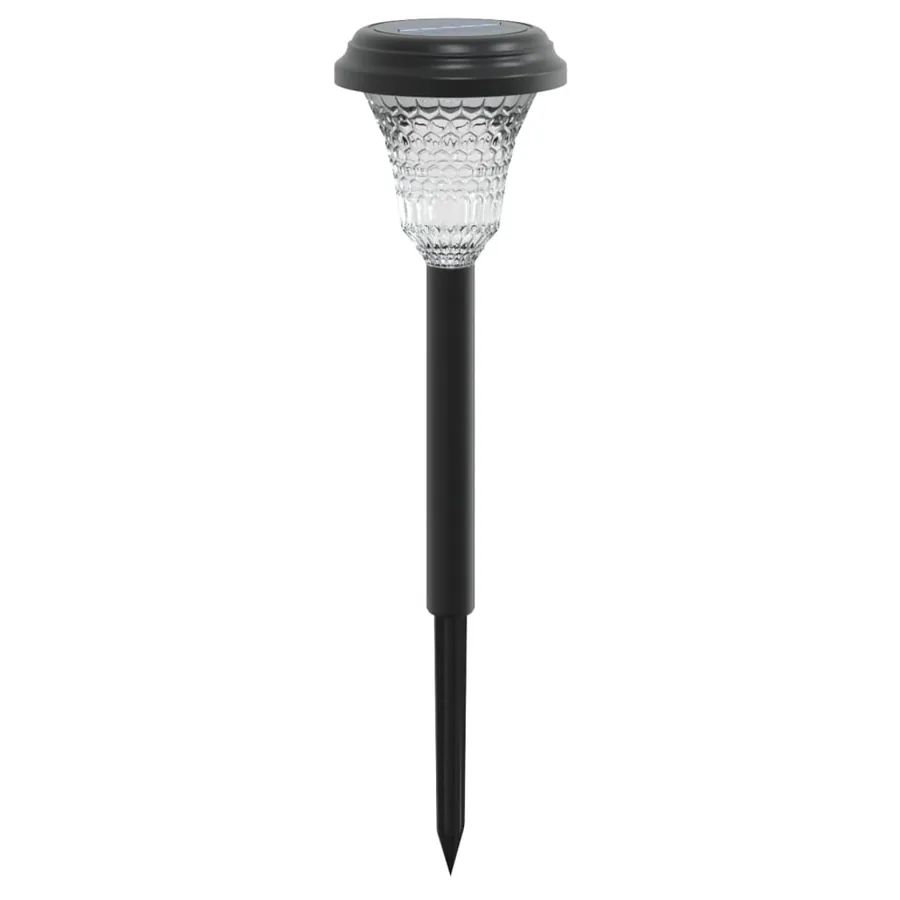 Lampes solaires d'allées et piquets de sol 12 pcs blanc - 4