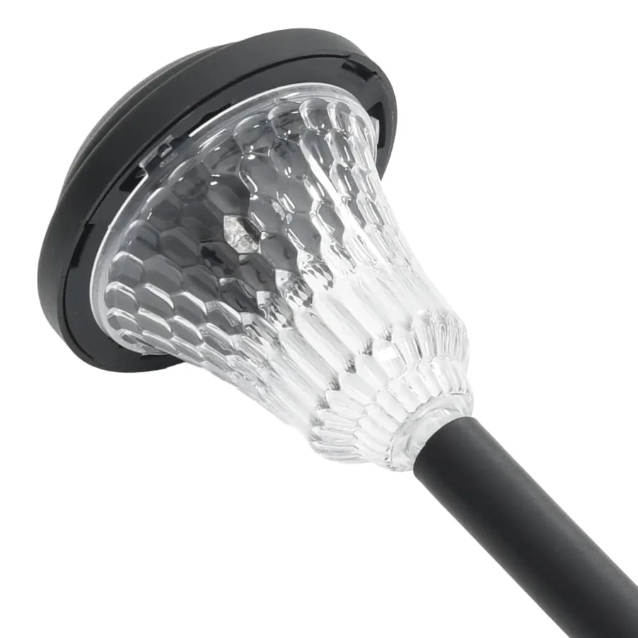Lampes solaires d'allées et piquets de sol 12 pcs blanc - 7