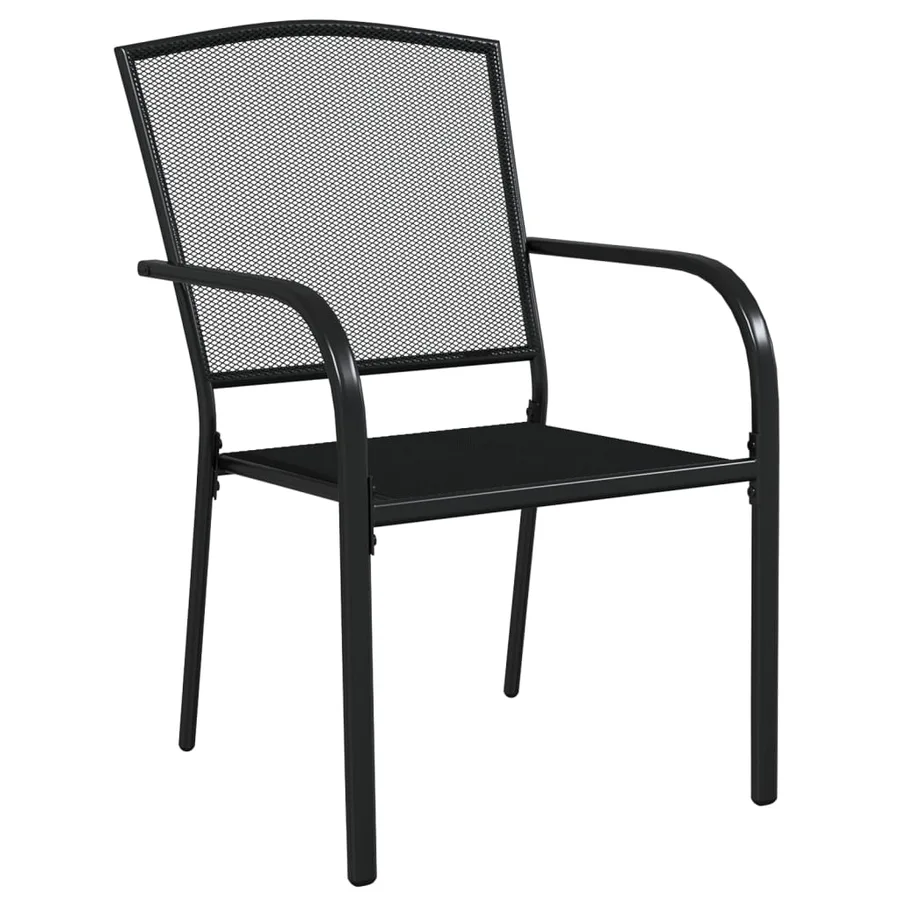 Ensemble à manger de jardin 9 pcs anthracite acier - 5