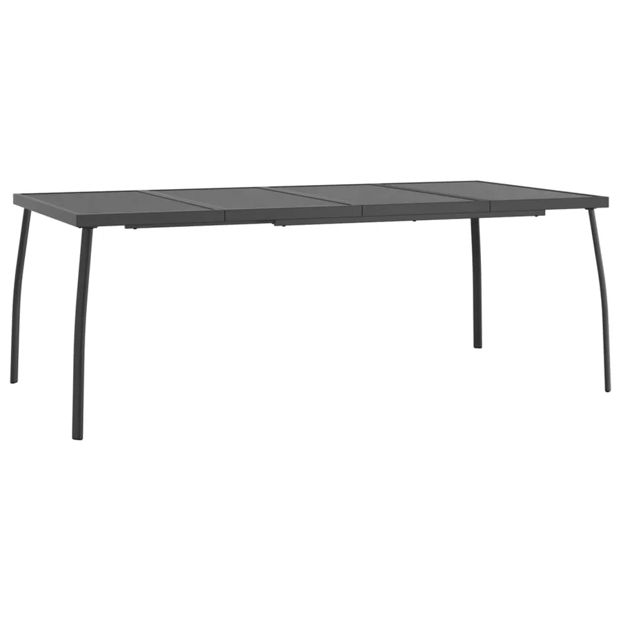 Ensemble à manger de jardin 9 pcs anthracite acier - 7