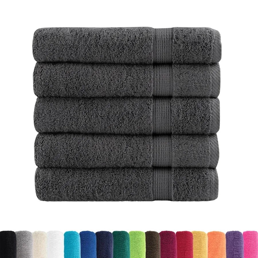 Serviettes de douche de qualité sup. SOLUND 25 pcs anthracite - 2