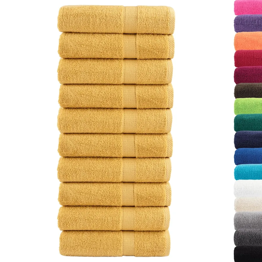 Serviettes de douche de qualité supérieure SOLUND 10 pcs doré - 2