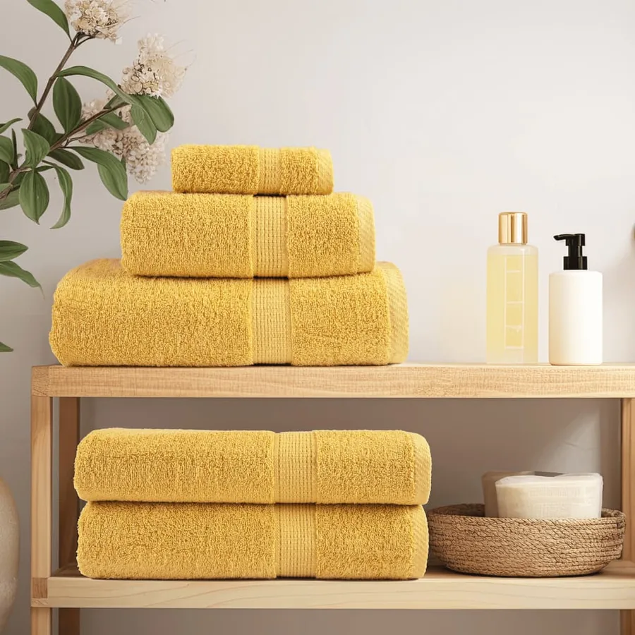 Serviettes de douche de qualité supérieure SOLUND 10 pcs doré - 3