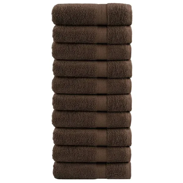 Serviettes de douche de qualité supérieure SOLUND 10 pcs marron