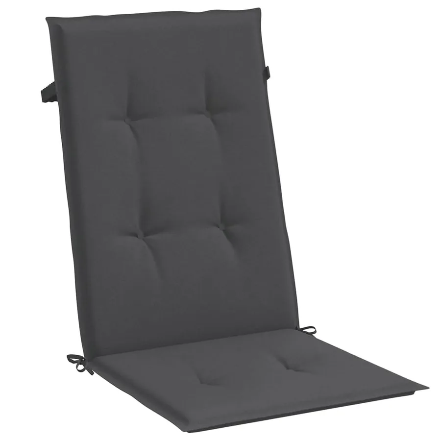 Coussins de chaise à dossier haut lot de 2 anthracite mélangé - 5