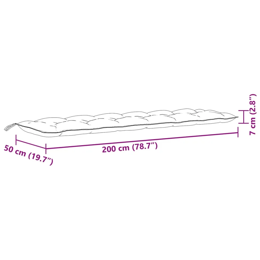 Coussins de banc de jardin lot de 2 anthracite mélangé tissu - 10