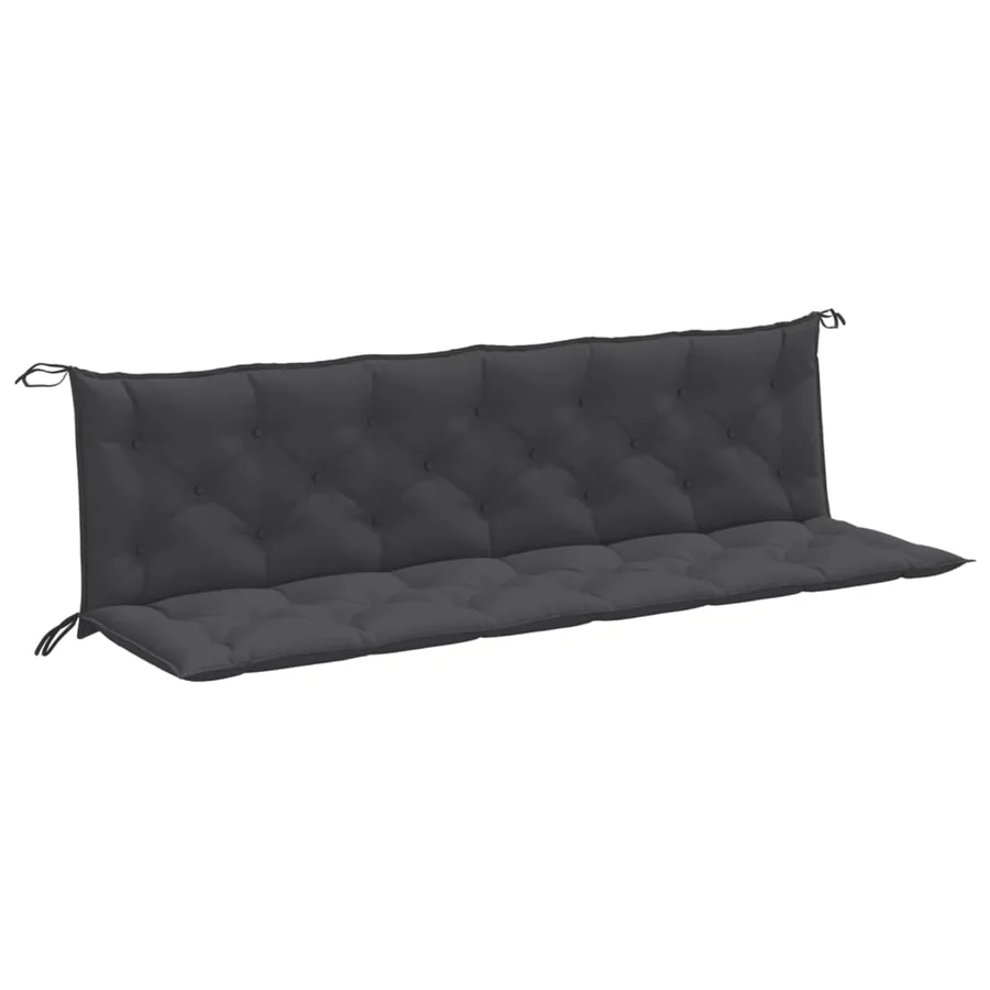 Coussins de banc de jardin lot de 2 anthracite mélangé tissu - 2