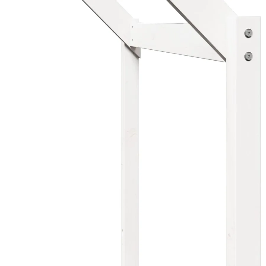 Lit superposé sans matelas blanc 80x200 cm bois de pin massif - 10