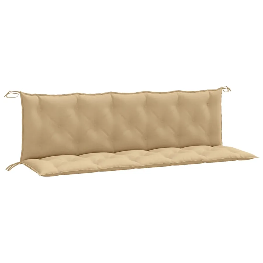 Coussins de banc de jardin lot de 2 beige mélangé tissu - 2
