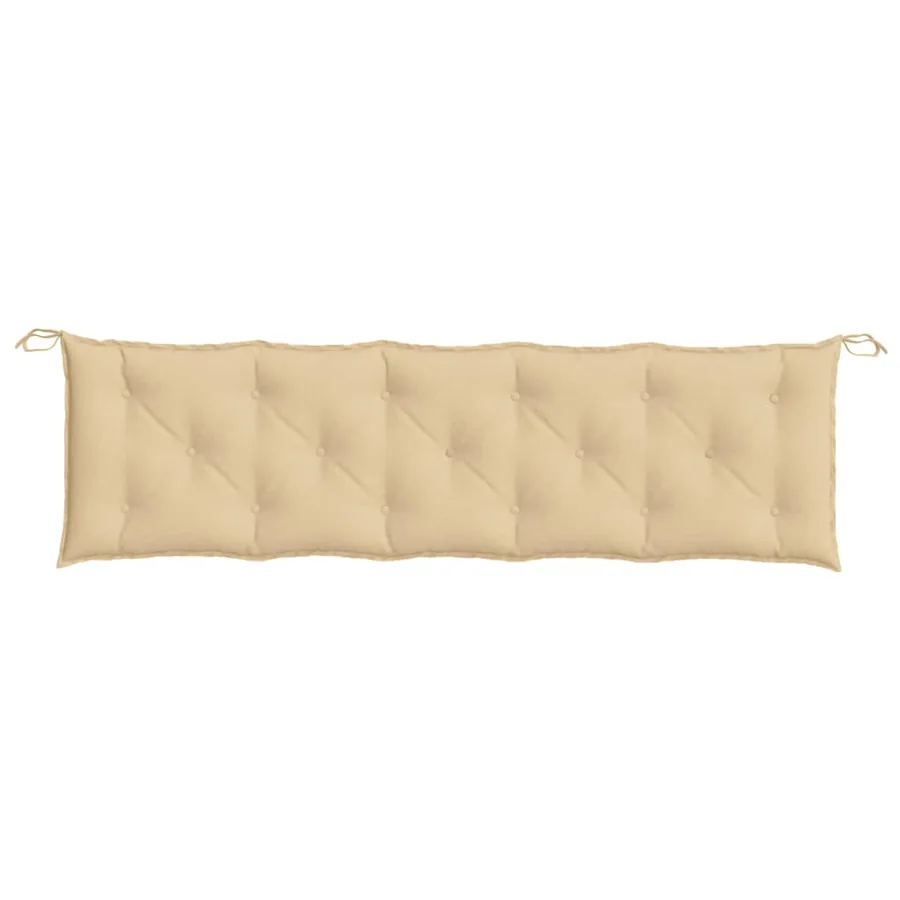 Coussins de banc de jardin lot de 2 beige mélangé tissu - 6