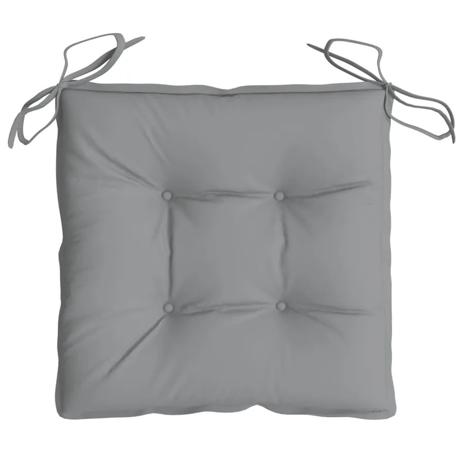 Coussins de chaise lot de 4 gris 50x50x7 cm tissu oxford - 6