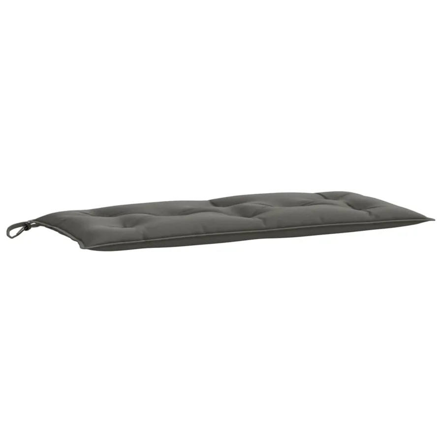 Coussins de banc de jardin lot de 2 gris foncé mélangé tissu - 5