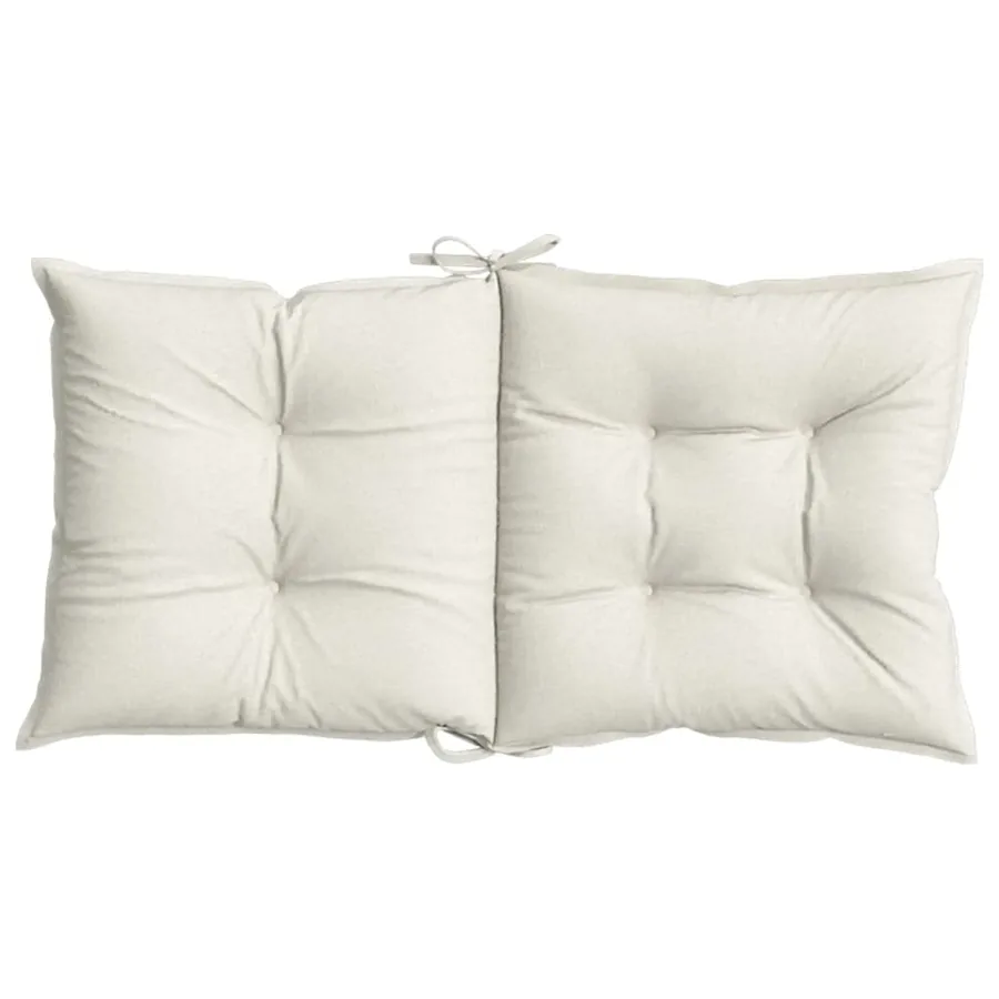 Coussins de chaise à dossier bas lot de 4 crème mélangé tissu - 7