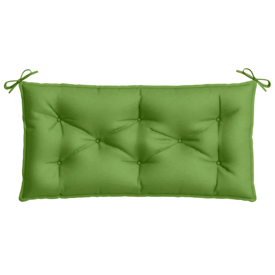 Coussins de banc de jardin lot de 2 vert mélangé tissu - 6