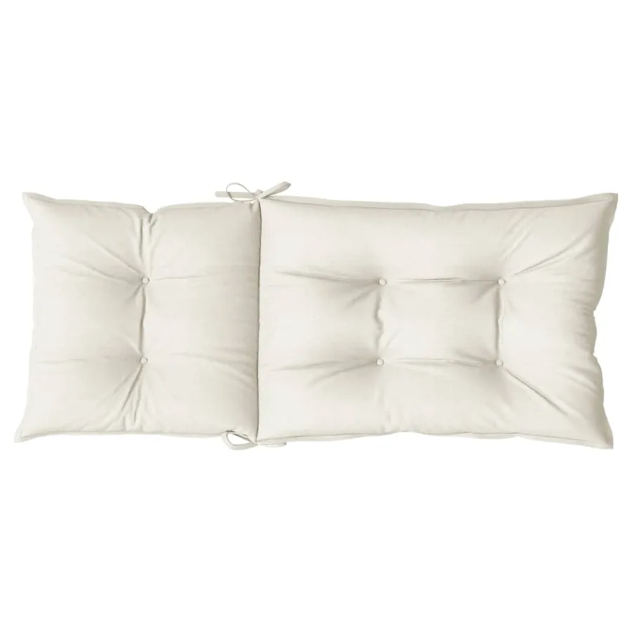 Coussins de chaise à dossier haut lot de 2 crème mélangé tissu - 7
