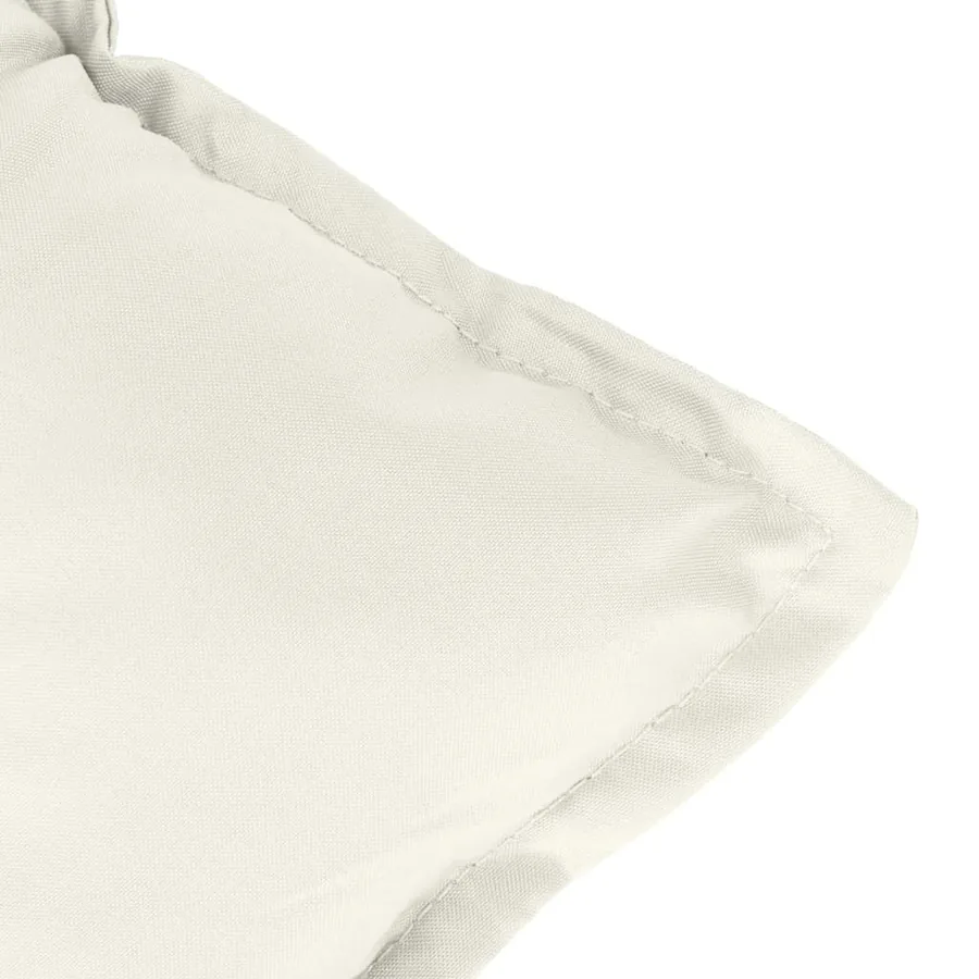 Coussins de chaise à dossier haut lot de 2 crème mélangé tissu - 9