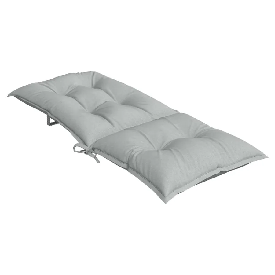 Coussins de chaise à dossier haut lot de 2 gris clair mélangé - 6