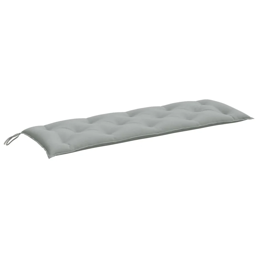 Coussin de banc de jardin gris clair mélangé 150x50x7 cm tissu - 2