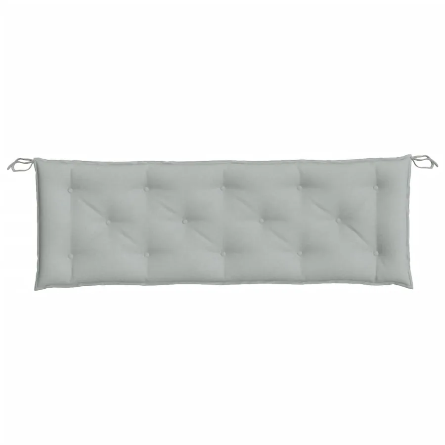 Coussin de banc de jardin gris clair mélangé 150x50x7 cm tissu - 4