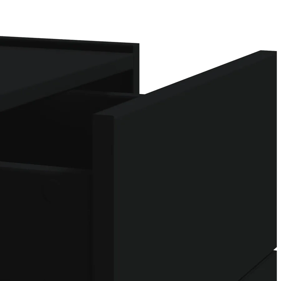 Tables de chevet murales 2 pcs noir 45x30x35 cm - 10