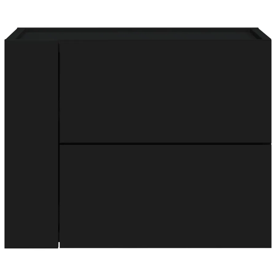 Tables de chevet murales 2 pcs noir 45x30x35 cm - 4