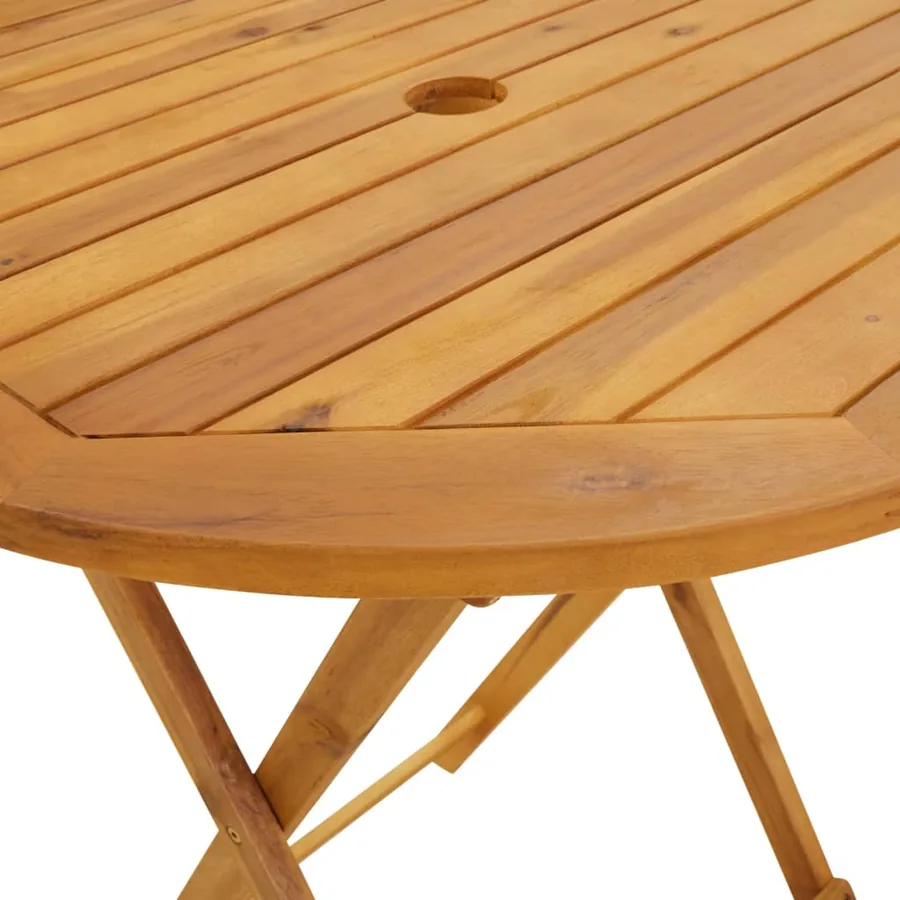 Ensemble de bistro 3 pcs motif de feuilles tissu et bois massif - 11