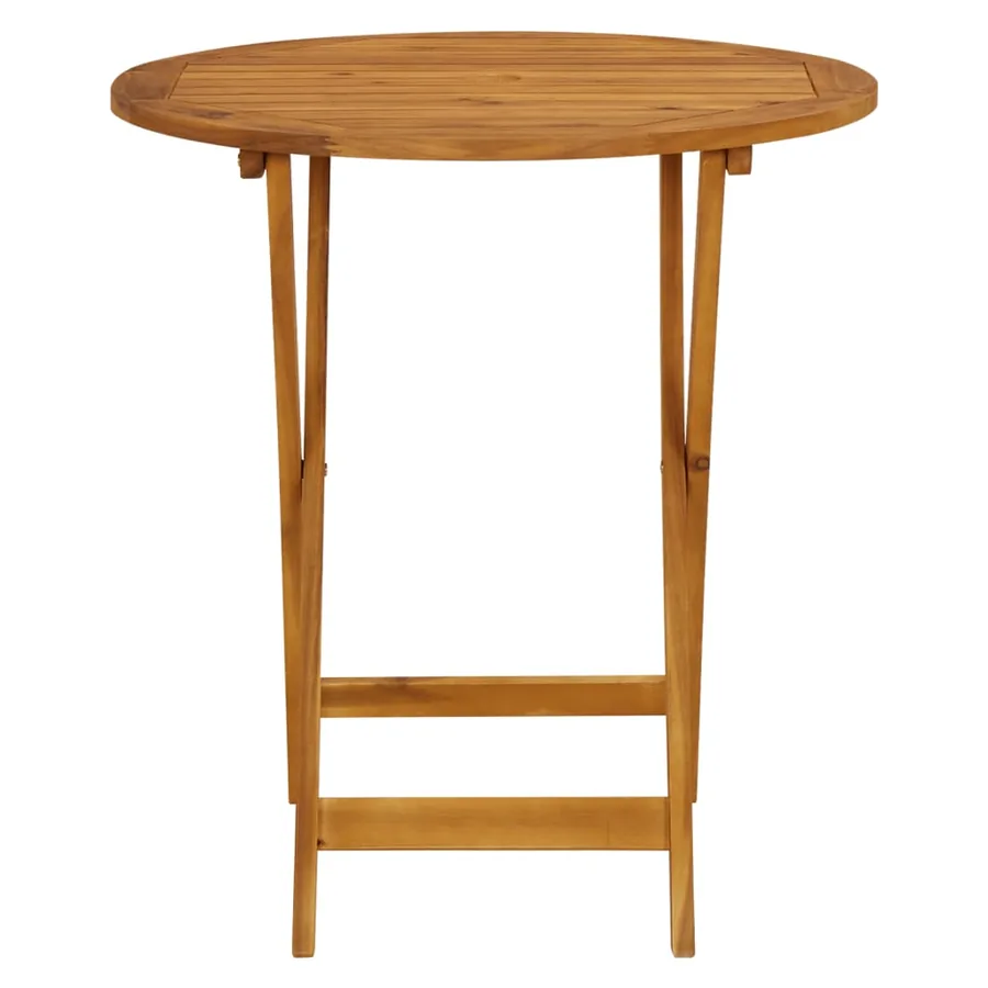 Ensemble de bistro 3 pcs motif de feuilles tissu et bois massif - 6