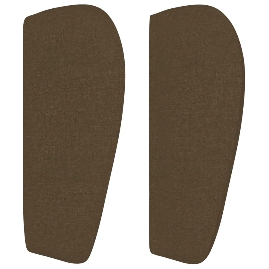 Tête de lit avec oreilles Marron foncé 93x23x78/88 cm Tissu - 4