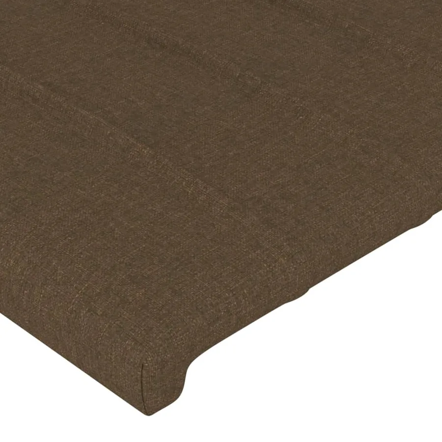 Tête de lit avec oreilles Marron foncé 93x23x78/88 cm Tissu - 5