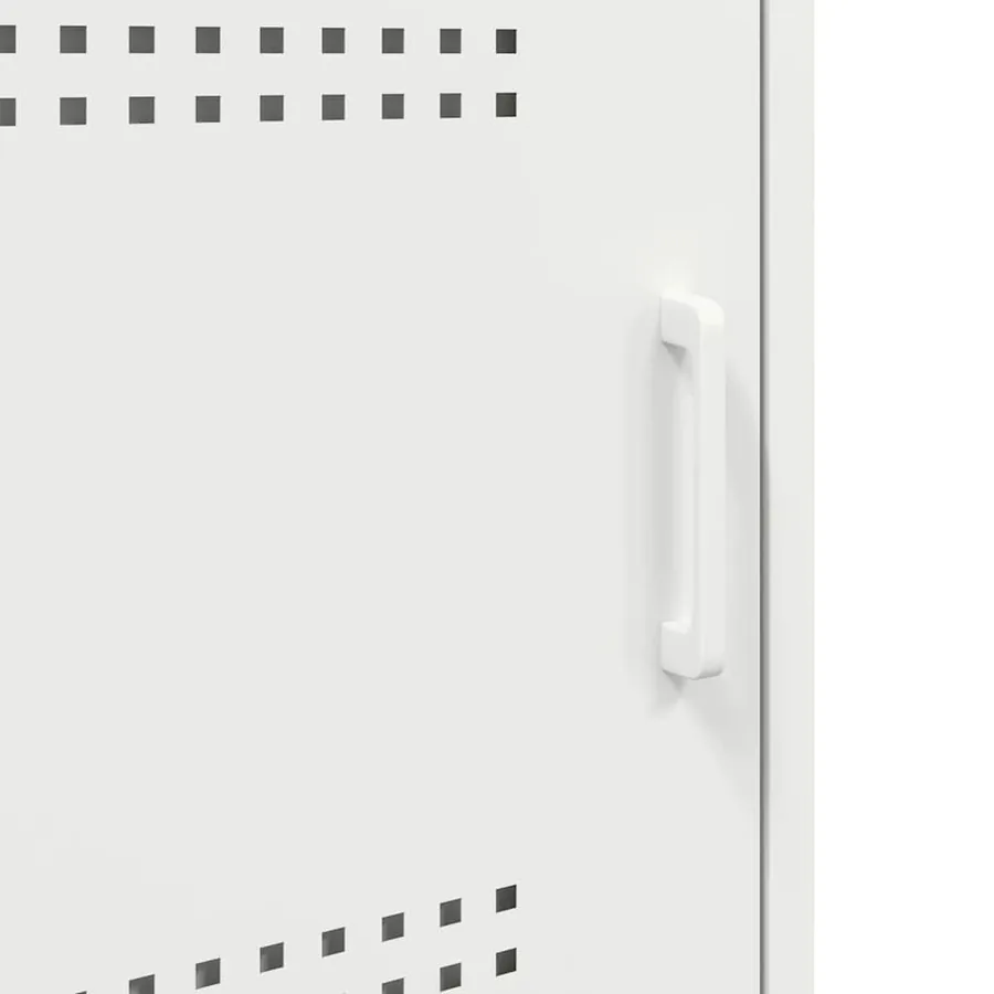 Tables de chevet 2 pcs blanc 36x39x68 cm acier - 12