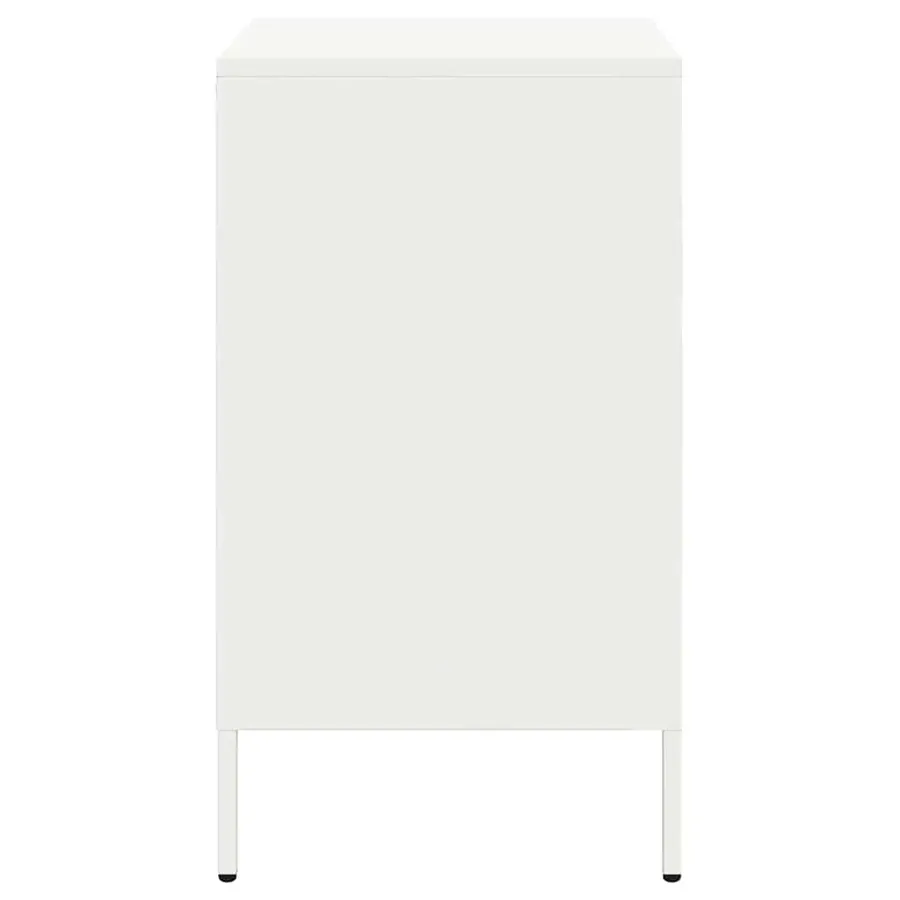 Tables de chevet 2 pcs blanc 36x39x68 cm acier - 7